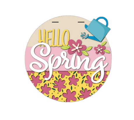 Hello Spring Watering Can