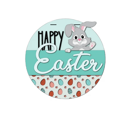 Happy Easter Waving Bunny
