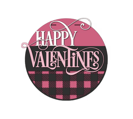Happy Valentines Day Buffalo Plaid
