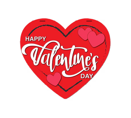 Happy Valentine's Day Heart Shaped