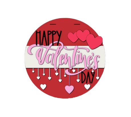 Happy Valentine's Day Hanging Hearts