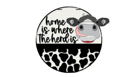Home is where the herd is-Gray Cow
