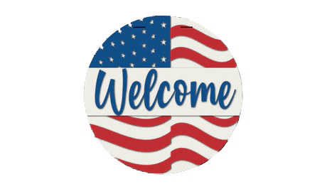 Waving Flag Welcome