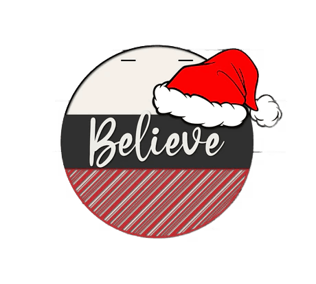 Believe Hat and Candy Cane Pattern