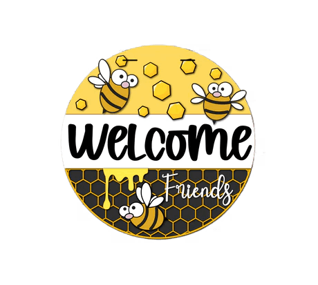 Welcome Bit Welcome Cartoon Bees – Bits-N-Blades