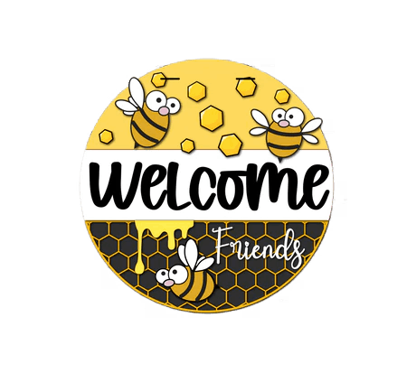 Welcome Cartoon Bees